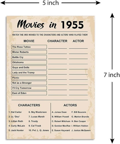 70th Birthday Party Games, Movies in 1955 Games, Birthday Party Supplies - Image 2