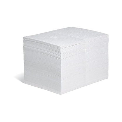 PIG Oil Mat - Oil-Only Absorbent Mat Pad - 100 Pads per Bag - 15" x 20" Pad - by NewPig