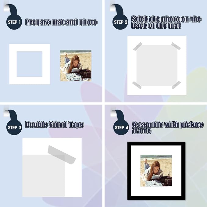 Mat Board Center, 16x16 for 12x12 White Photo Picture Mats - Image 6