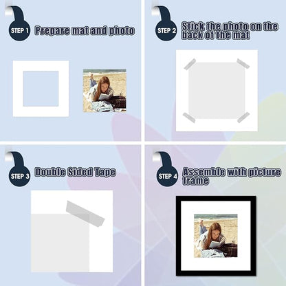 Mat Board Center, 16x16 for 12x12 White Photo Picture Mats - Image 6