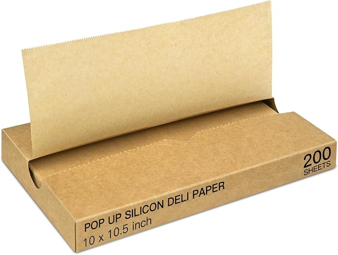 Precut POP UP Deli Paper Sheet Pack of 200, Interfolded Heavy Paper by EcoDispose