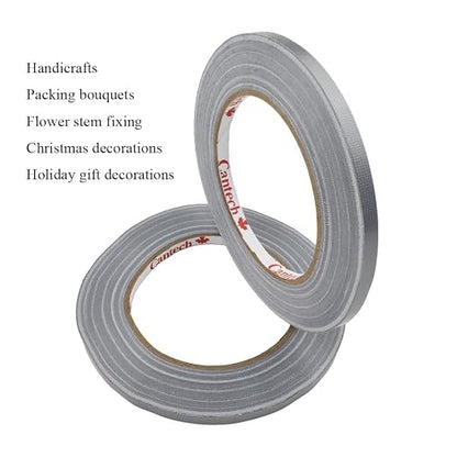 HAHIYO Silver 0.25Inch Wide Floral Tape, Waterproof Florist Tape Flower Wrap - Image 5