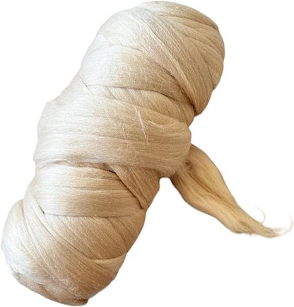 Cream Beige Wool Roving, 8 OZ. Best Wool - Image 5