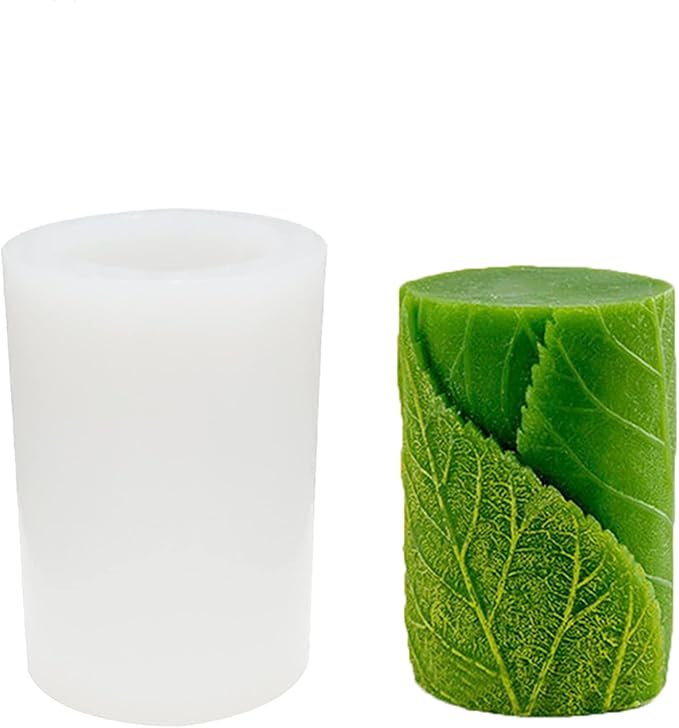 Tree Leaf Candle Mold Silicone Clay Soap Mould by NINEXY