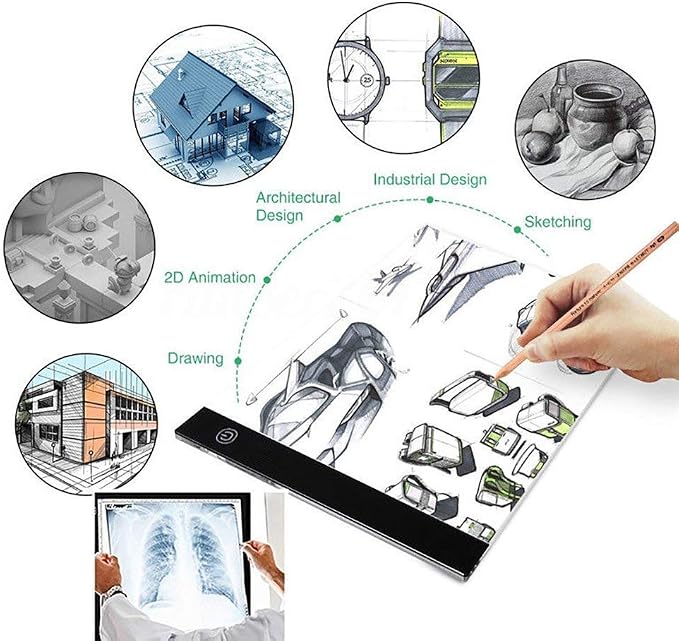 Ultra-Thin Portable A4 LED Light Box Tracer w/USB Cable Dimmable Brightness LED - Image 5