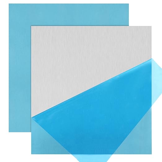 2Pack 6061 T651 Aluminum Sheet Metal 8 x 8 x 1/32 Inch Flat Plain Thin Aluminum by Lswteiz