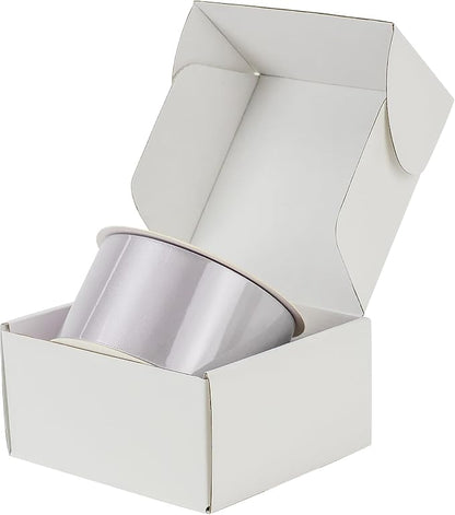HUIHUANG Dusty Purple Ribbon 2 inch Wide Double-Faced Pastel Lilac Satin Silk - Image 7