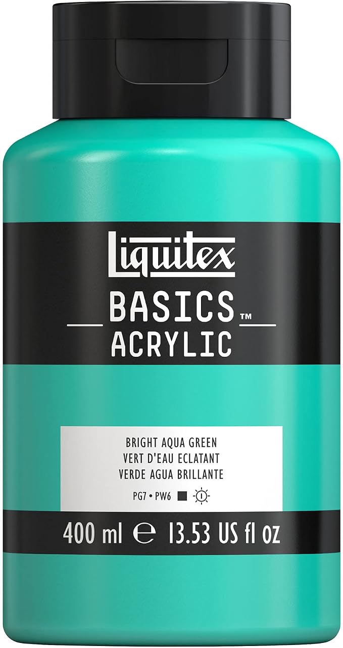 Liquitex BASICS Acrylic Paint, 400ml Bottle, Bright Aqua Green by Liquitex