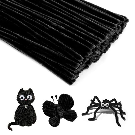 100 Pieces Pipe Cleaners Chenille Stem, Chenille Stems Pipe Cleaners by RSACCSKY