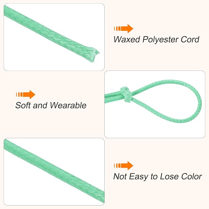 MECCANIXITY Waxed Cord 1.5mm Waxed Thread 87 Yard Wax String Leather Cord - Image 3