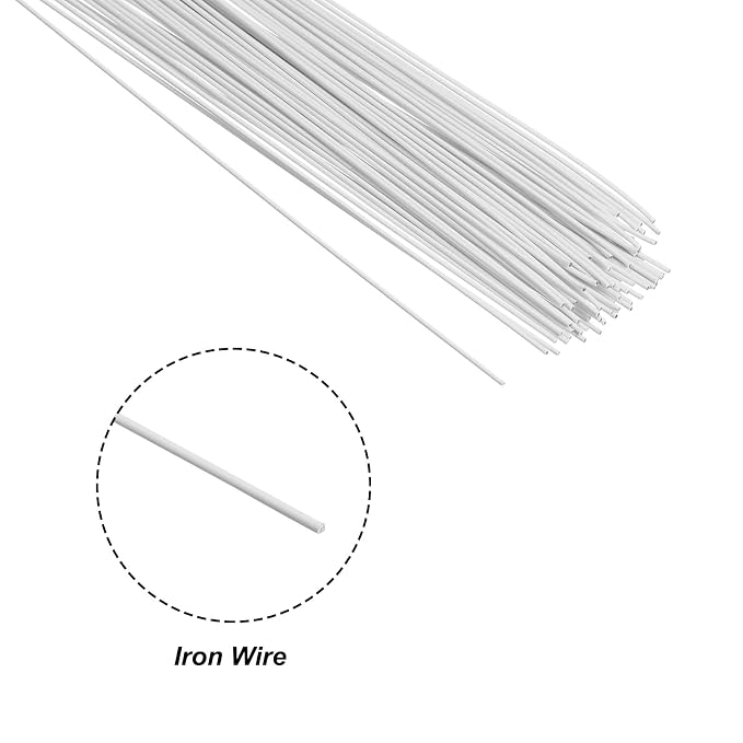 PATIKIL 32 Inch 22 Gauge Floral Stem Wire, 3 Pack/120 Pieces Bouquet Stem Paper - Image 4