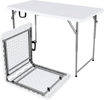 2-PCS 48" W x 24" D x 29.5" H - 4FT White Folding Table Heavy Duty Portable by Unknown
