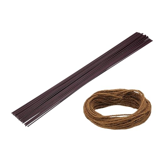 uxcell 50Pcs 2 Gauge Floral Wire, 15.75" Length Flower Stem Wires by uxcell