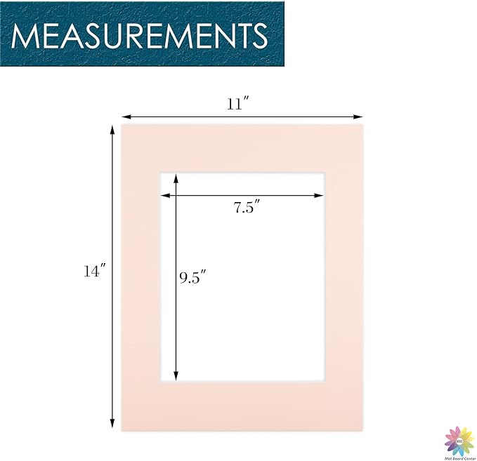 Mat Board Center, 11x14 for 8x10 Pink Color Mats - Image 2
