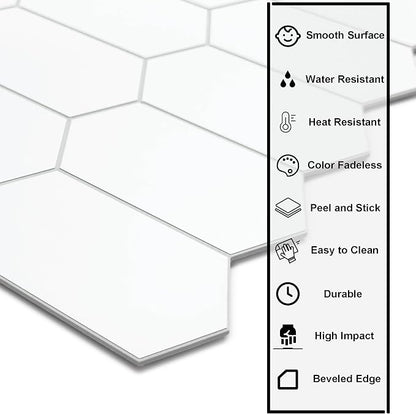 The Tiles Plaza 10-Sheet Peel and Stick Backsplash, Stone Composite Stick On - Image 5