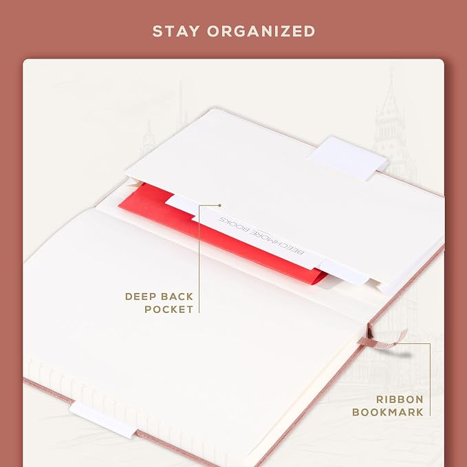 Beechmore Books A5 Sketch Book – 5.8"x8.3" Premium Vegan Leather Hardcover - Image 4