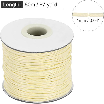 MECCANIXITY Waxed Cord 1mm Waxed Thread 87 Yard Wax String Leather Cord - Image 2