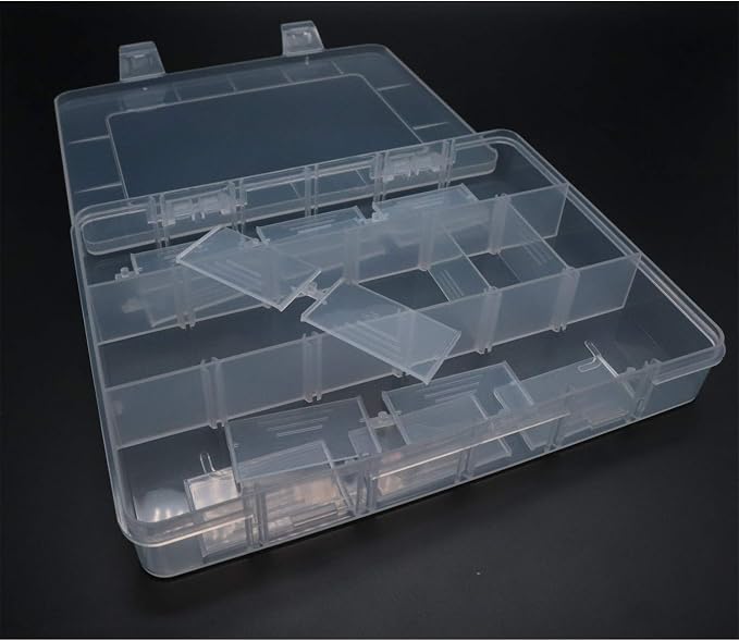Xiaoyztan Clear Plastic Organizer, 18 Grids - Image 2
