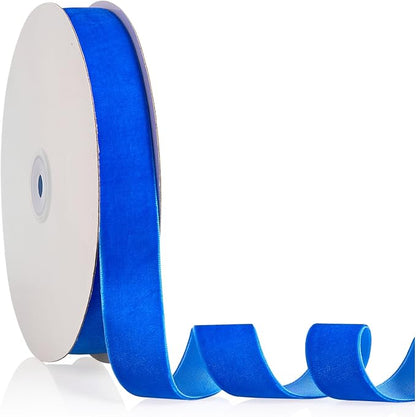 1" X 20 Yards Royal Blue Velvet Ribbon by Bomybaw
