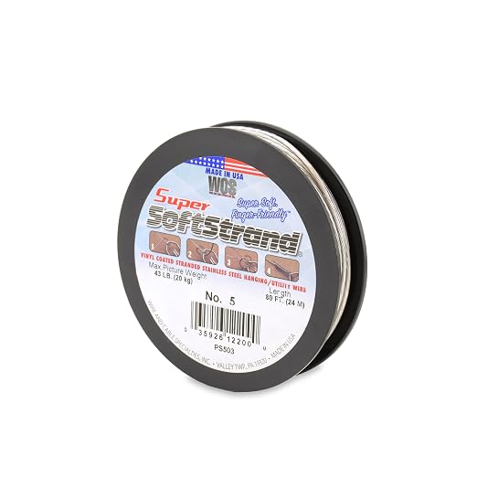 Super Softstrand, Vinyl-Coated Stranded Stainless Steel Picture Wrapping Wire by WCS