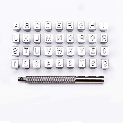 26 PCS Capital Leathercraft Metal Letter Stamps Punch Set, 1/4” Steel Printing by LGEGE