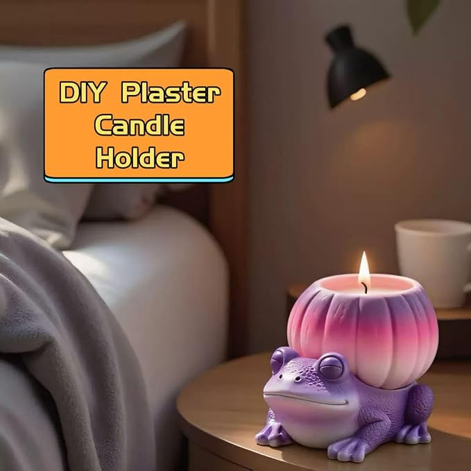 Animal Resin Molds Silicone 3D Cute Frog Epoxy Resin Plaster Candle Holder Wax - Image 4