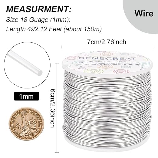 BENECREAT 12 17 18 Guage Aluminum Wire Anodized Jewelry Craft Making Beading - Image 2