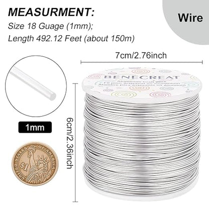 BENECREAT 12 17 18 Guage Aluminum Wire Anodized Jewelry Craft Making Beading - Image 2