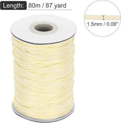 MECCANIXITY Waxed Cord 1.5mm Waxed Thread 87 Yard Wax String Leather Cord - Image 2