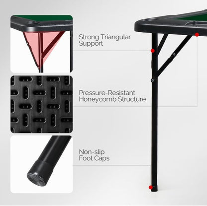 PEXMOR 35" Foldable Mahjong Table, 4 Player Card Game Table w/Cup Holders & - Image 5