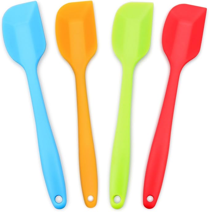 4-Piece Silicone Spatula, Heat-Resistant Non-stick Rubber Spatulas by ALLWIN-HOUSEWARE