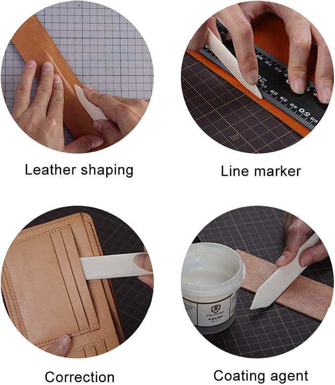 8 PCS Bone Folder Tool, Plastic Bone Folder Paper Creaser Set Scoring Tool - Image 7