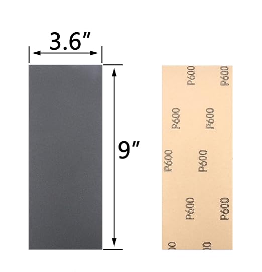 30Pcs 9 x 3.6 Inchs 600 Grit Wet and Dry Handmade Universal Sanding Sheets - Image 2