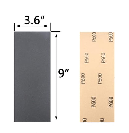 30Pcs 9 x 3.6 Inchs 600 Grit Wet and Dry Handmade Universal Sanding Sheets - Image 2