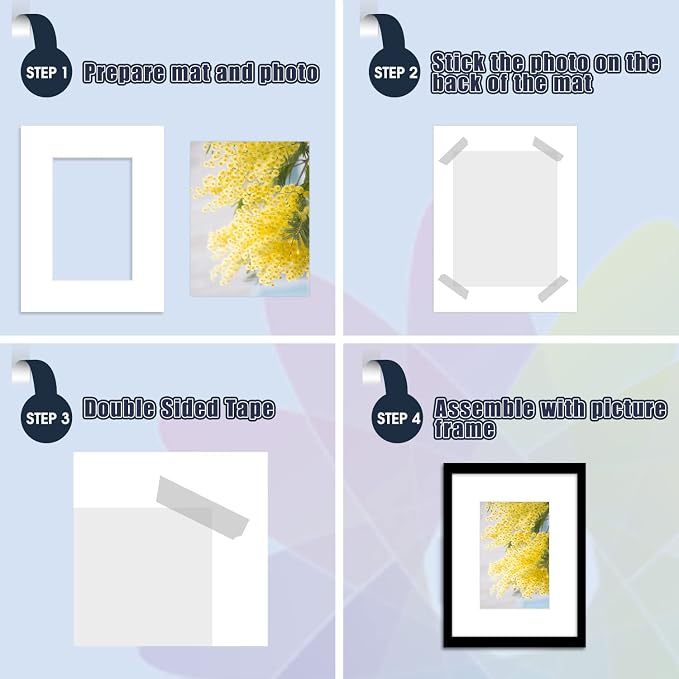 Mat Board Center, 10x13 for 6x9 White Photo Picture Mats - Image 6