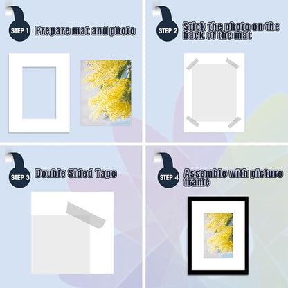 Mat Board Center, 10x13 for 6x9 White Photo Picture Mats - Image 6