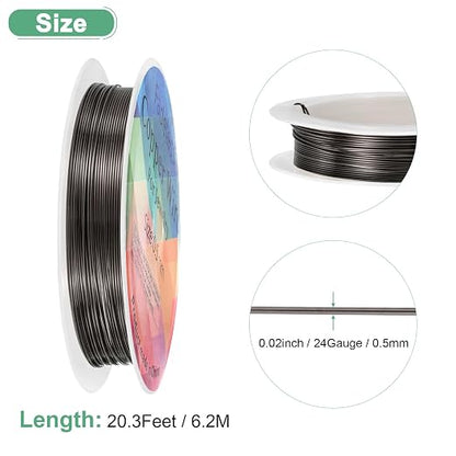 0.5 mm/24 Gauge Copper Wire for Jewelry Making, 20.3FT Copper Beading Craft - Image 3