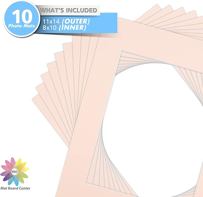 Mat Board Center, 11x14 for 8x10 Pink Color Mats - Image 4