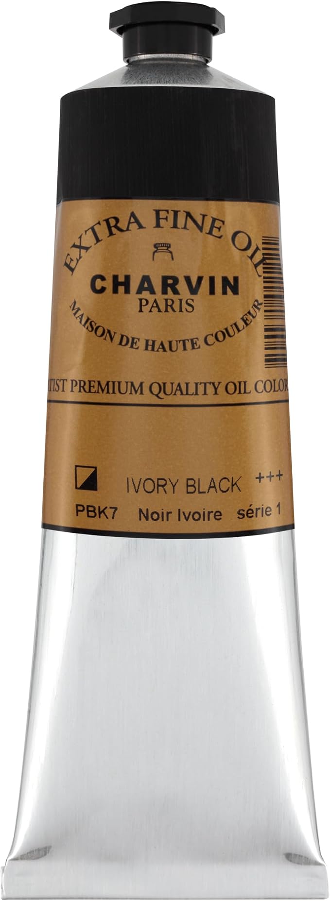 Charvin Extra Fine Oil Paint, Ivory Black 150 ml - Image 2