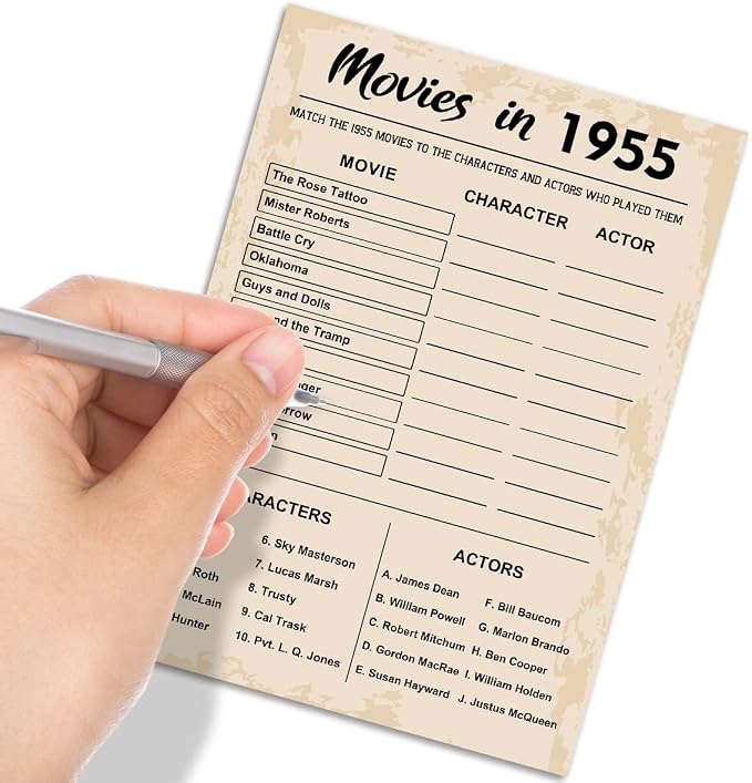 70th Birthday Party Games, Movies in 1955 Games, Birthday Party Supplies - Image 4