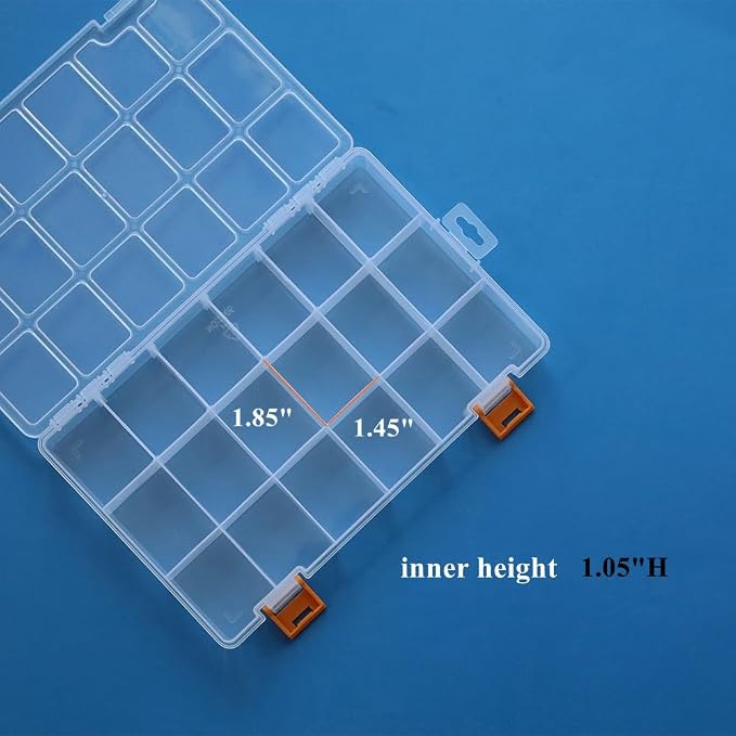 BangQiao 4 Pack 18 Grids Clear Plastic Storage Box - Image 3