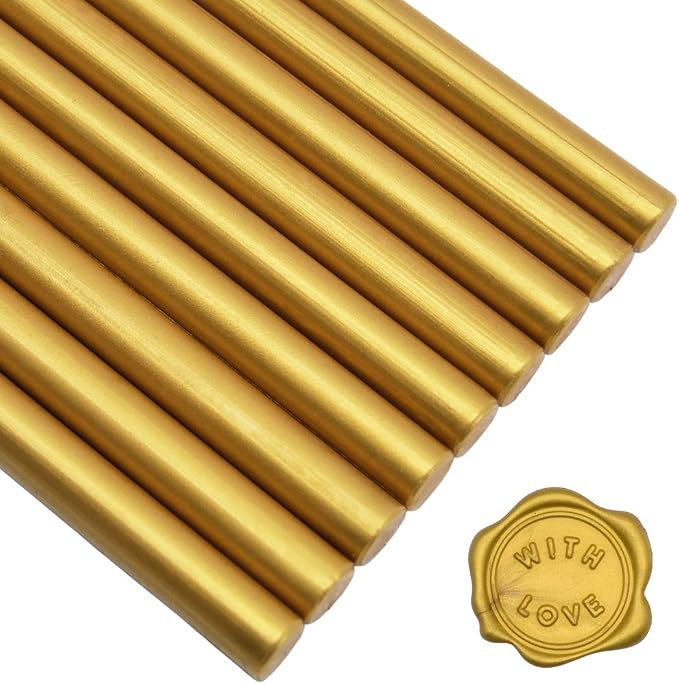 Brass Gold Glue Gun Sealing Wax Sticks by TELOSMA