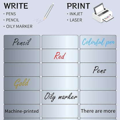 1" x 2-5/8" Address Labels- Matte Silver Mailing Labels Stickers - Image 4