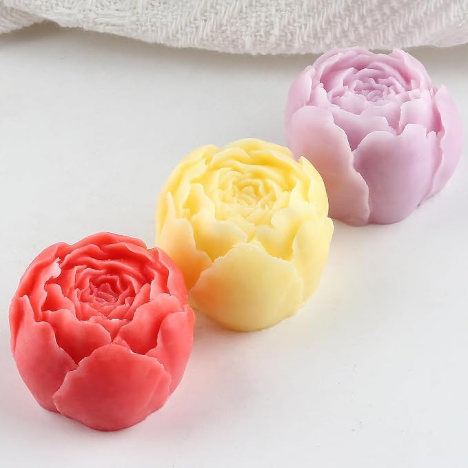 9 PCS Flower Candle Molds Rose Tulip Silicone Candle Mold Flower Shapes Moldes - Image 7