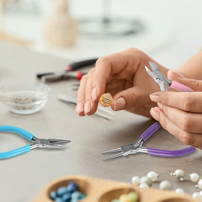 5 Pcs Jewelry Making Pliers Tools, Includes Needle, Bent & Zipper Pliers - Image 6
