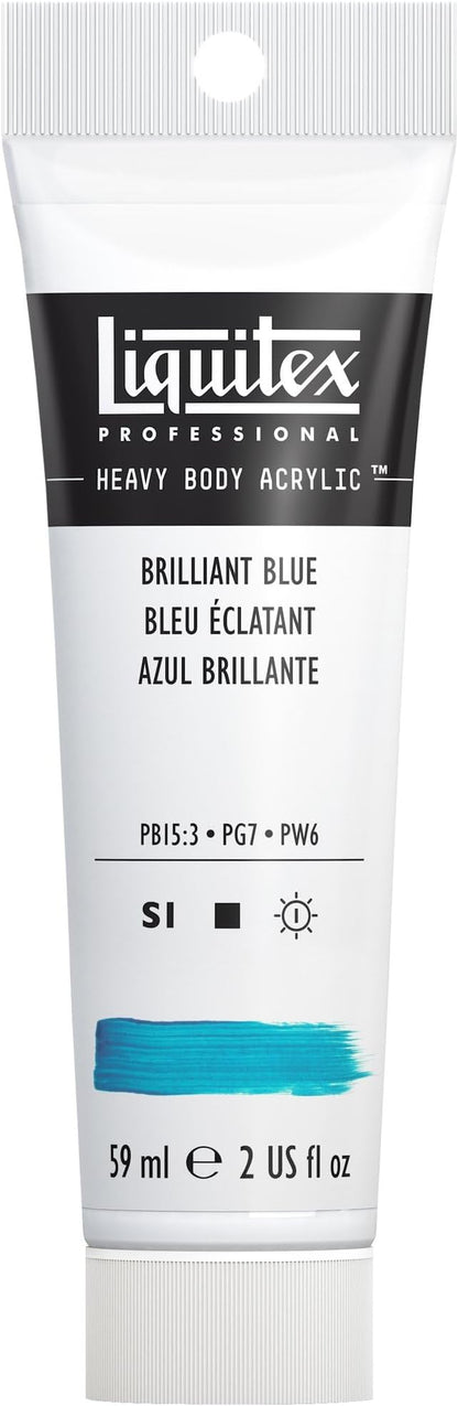 Liquitex Professional Heavy Body Acrylic Paint, 2-oz Tube, Brilliant Blue by Liquitex