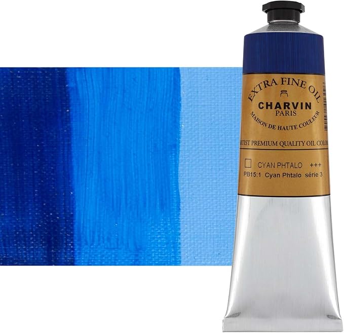 Charvin Extra Fine Oil Paint, Phthalo Cyan 150 ml by Unknown