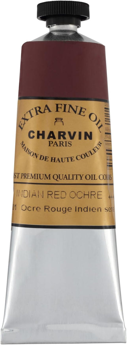 Charvin Extra Fine Oil Paint, Indian Red Ochre 60 mL - Image 2