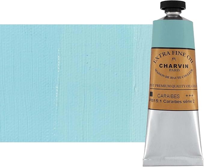 Charvin Extra Fine Oil Paint, Caribbean Blue 60 mL by Unknown