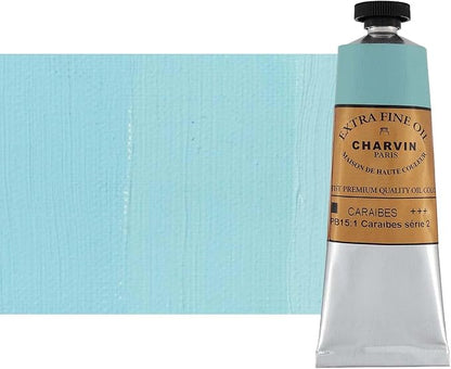 Charvin Extra Fine Oil Paint, Caribbean Blue 60 mL by Unknown